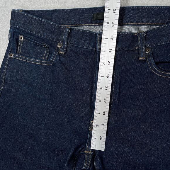 Uniqlo Jeans Mens 35 x 32 (34x31) Slim Straight Japanese Kaihara Selvedge Denim - Picture 5 of 14